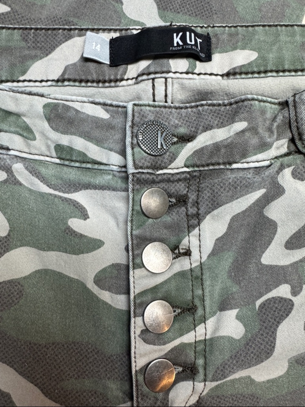 Kut from the Kloth Camo Skinny Jeans - Green - Picture 5 of 6